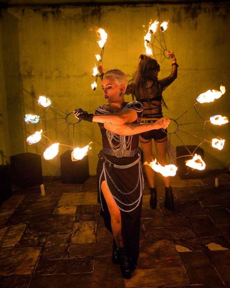 Del-Diablo Spider Fire Fans - Rio Carnival Artisan Edition (Pair)