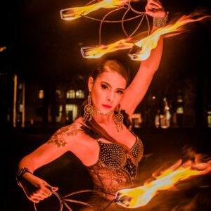 Del-Diablo Lotus Fire Fans - Rio Carnival Artisan Edition (Pair)