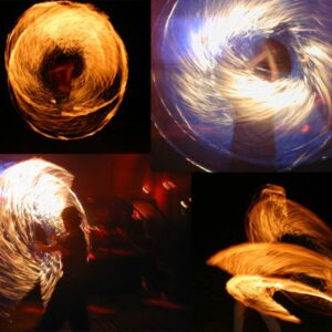 Del-Diablo Black Kevlar Snake Poi - Extreme Flame Edition (Pair)
