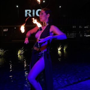 Del-Diablo Professional Wire Fire Palm Torches -  Stage Performance Edition (Pair)