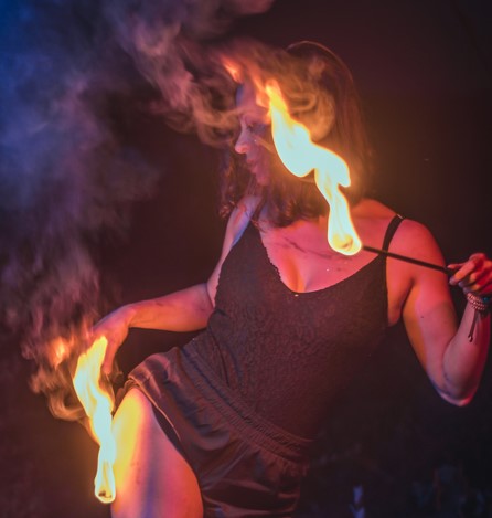 Del-Diablo Professional Fire Eating Torches - Traditional Stage Art Edition (Pair) - Image 5