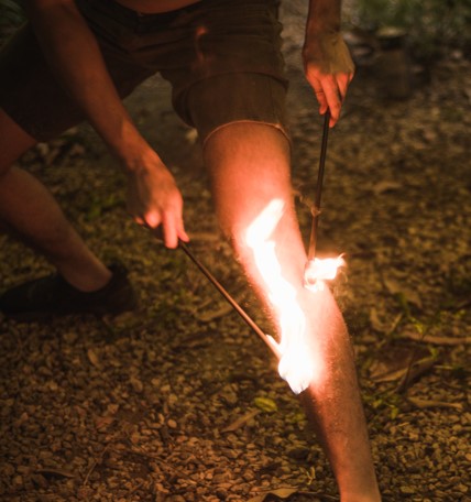 Del-Diablo Professional Fire Eating Torches - Traditional Stage Art Edition (Pair) - Image 4